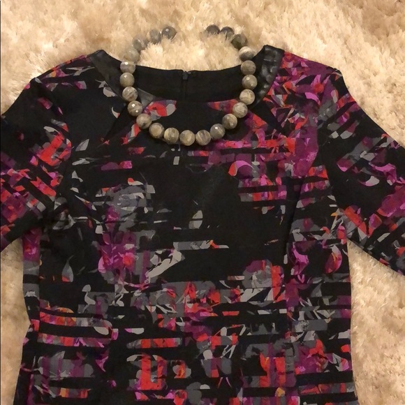 Scuba dress with pleather trim - Picture 2 of 5